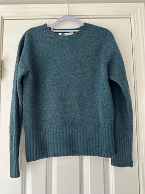 Harley of Scotland Teal Lambswool Sweater